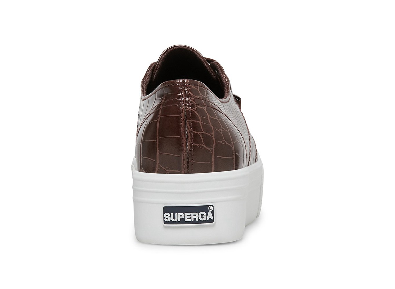 Superga Platform Womens - 2790 Faux Crocodile - Brown - ZRHTI2174